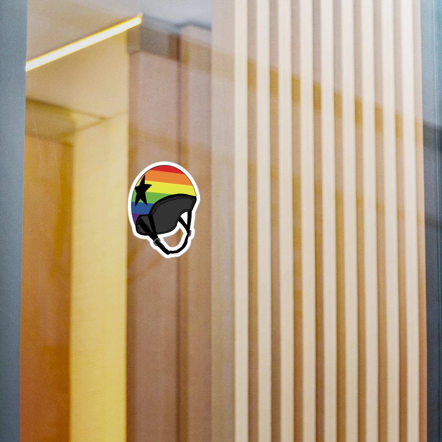 Pride Jammer Derby Helmet Kiss-Cut Vinyl Decals - LGBTQ+ Decor, Car Stickers, Bike Accessories, Rainbow Pride Gifts, Home Office Decor