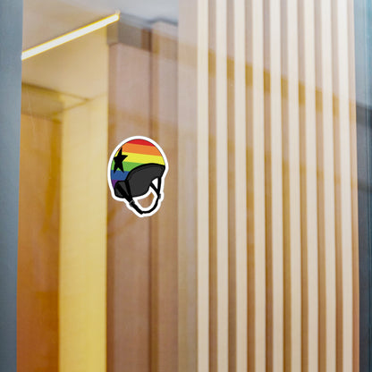Pride Jammer Derby Helmet Kiss-Cut Vinyl Decals - LGBTQ+ Decor, Car Stickers, Bike Accessories, Rainbow Pride Gifts, Home Office Decor