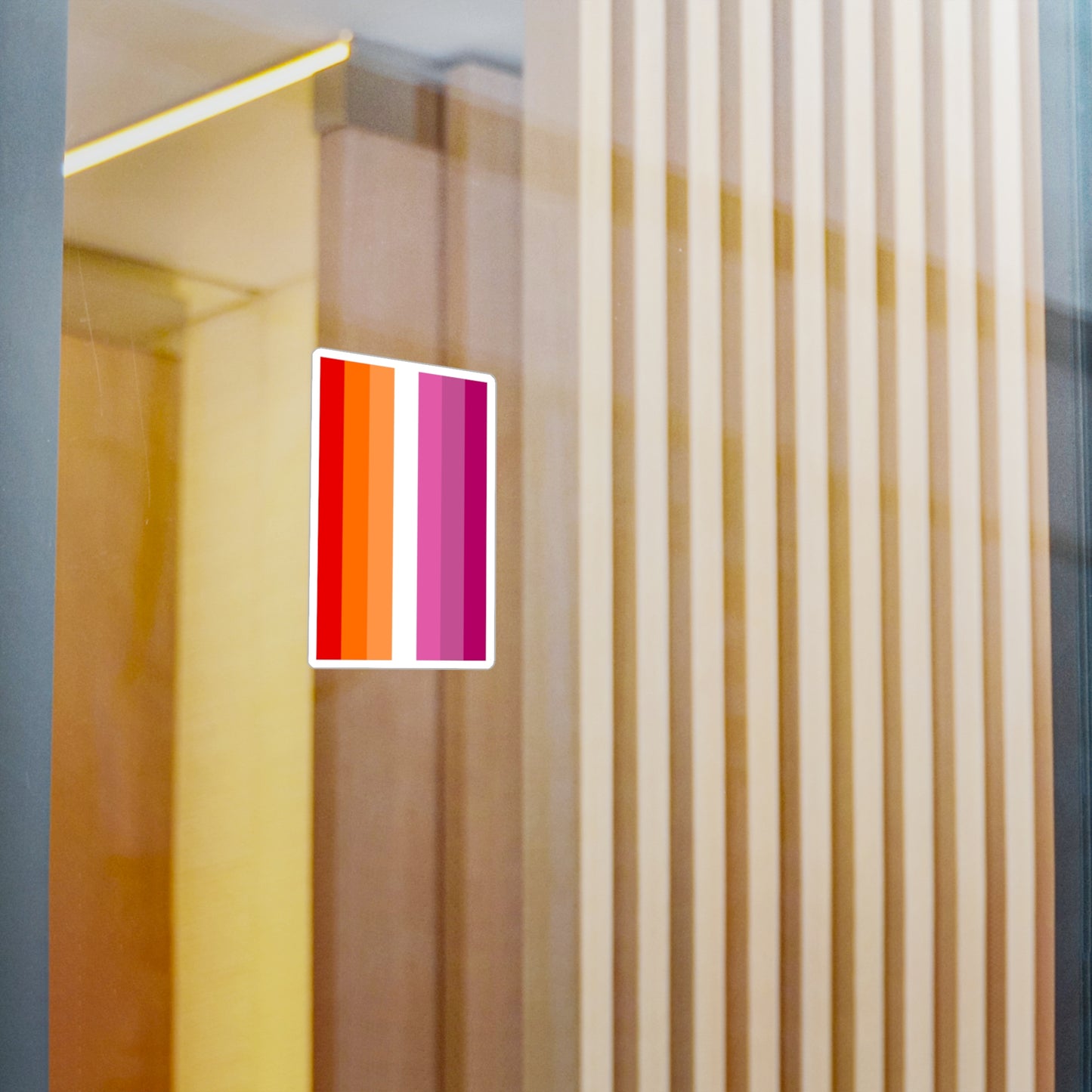 Lesbian Pride Kiss-Cut Vinyl Decals, Colorful Wall Art Stickers, Home Decor, Office Aesthetic, Creative Personalization