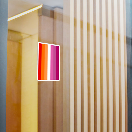 Lesbian Pride Kiss-Cut Vinyl Decals, Colorful Wall Art Stickers, Home Decor, Office Aesthetic, Creative Personalization