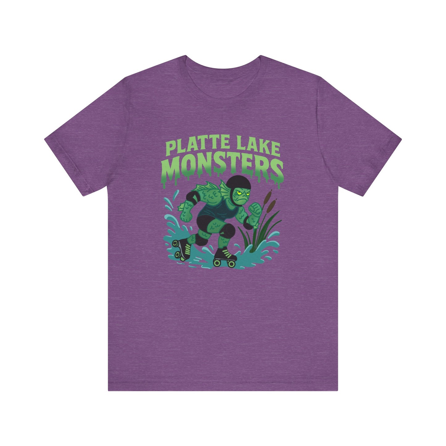 Unisex Tee - Platte Lake Monsters Roller Derby Mascot T-Shirt