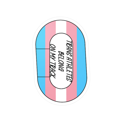 Trans Athlete Derby Support Vinyl Decals for Pride, LGBTQ+, Sports Enthusiasts, Car Stickers, Wall Art, LGBTQ+ Activism