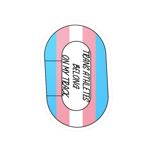 Trans Athlete Derby Support Vinyl Decals for Pride, LGBTQ+, Sports Enthusiasts, Car Stickers, Wall Art, LGBTQ+ Activism