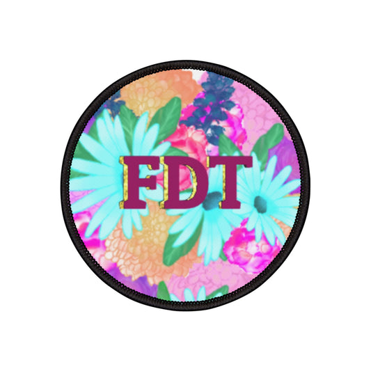 FDT Colorful Floral Iron-On Patches - Personalize Your Style with FDT | Denim Jacket, Backpack Accessories, Gift Idea, Arts & Crafts