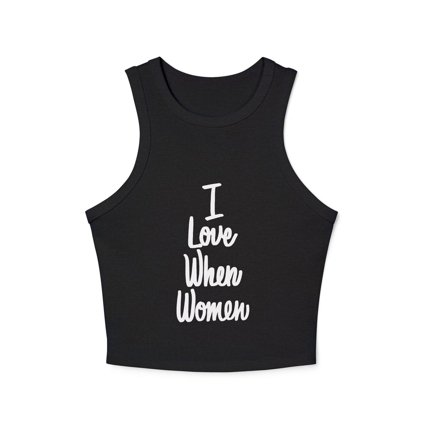 I Love When Women Racer Tank Top, Feminist Apparel, Summer Top, Pride Wear, Cute Crop, Casual Wear