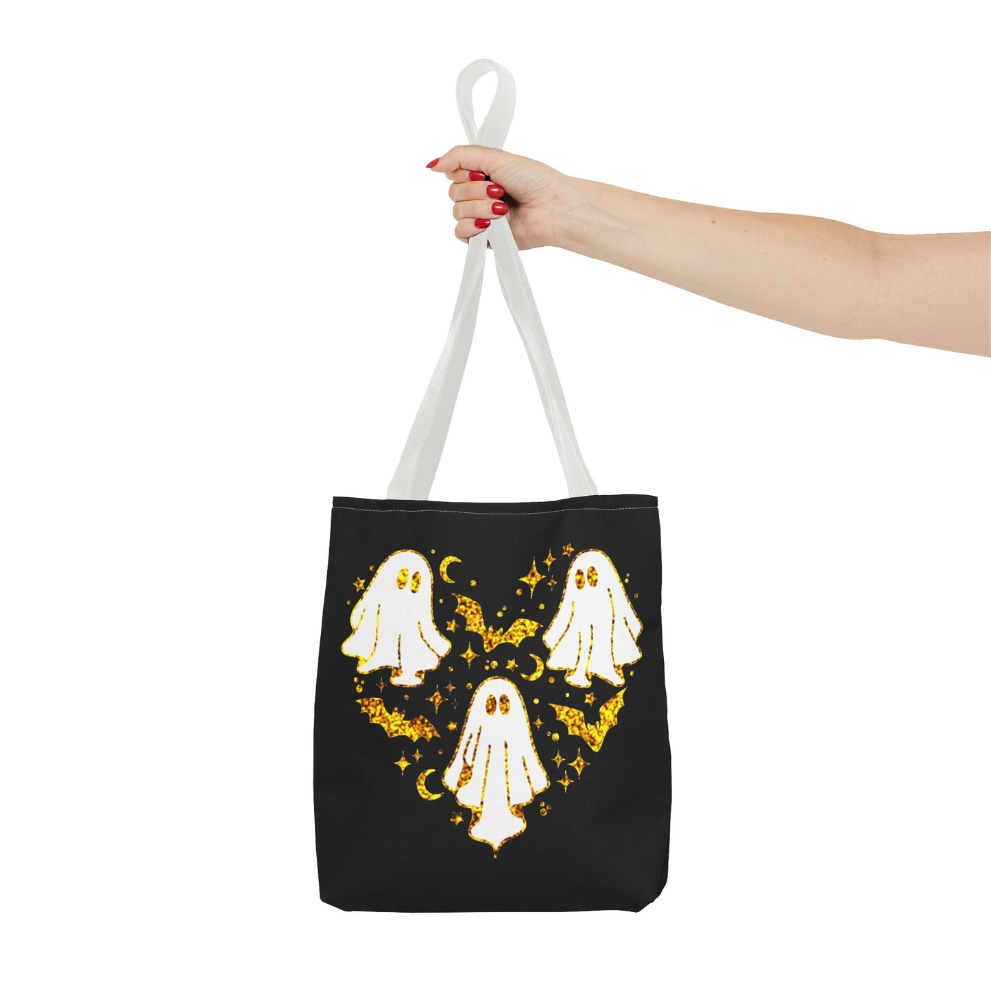 Spooky Ghost Heart Tote Bag - Perfect for Halloween, Trick or Treat, Gift for Kids, Witchy Vibes, Cute Accessory