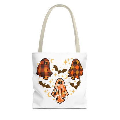 Spooky Ghost Tote Bag, Halloween Bags, Trick or Treat, Seasonal Tote, Autumn Accessories, Gift for Halloween Lovers