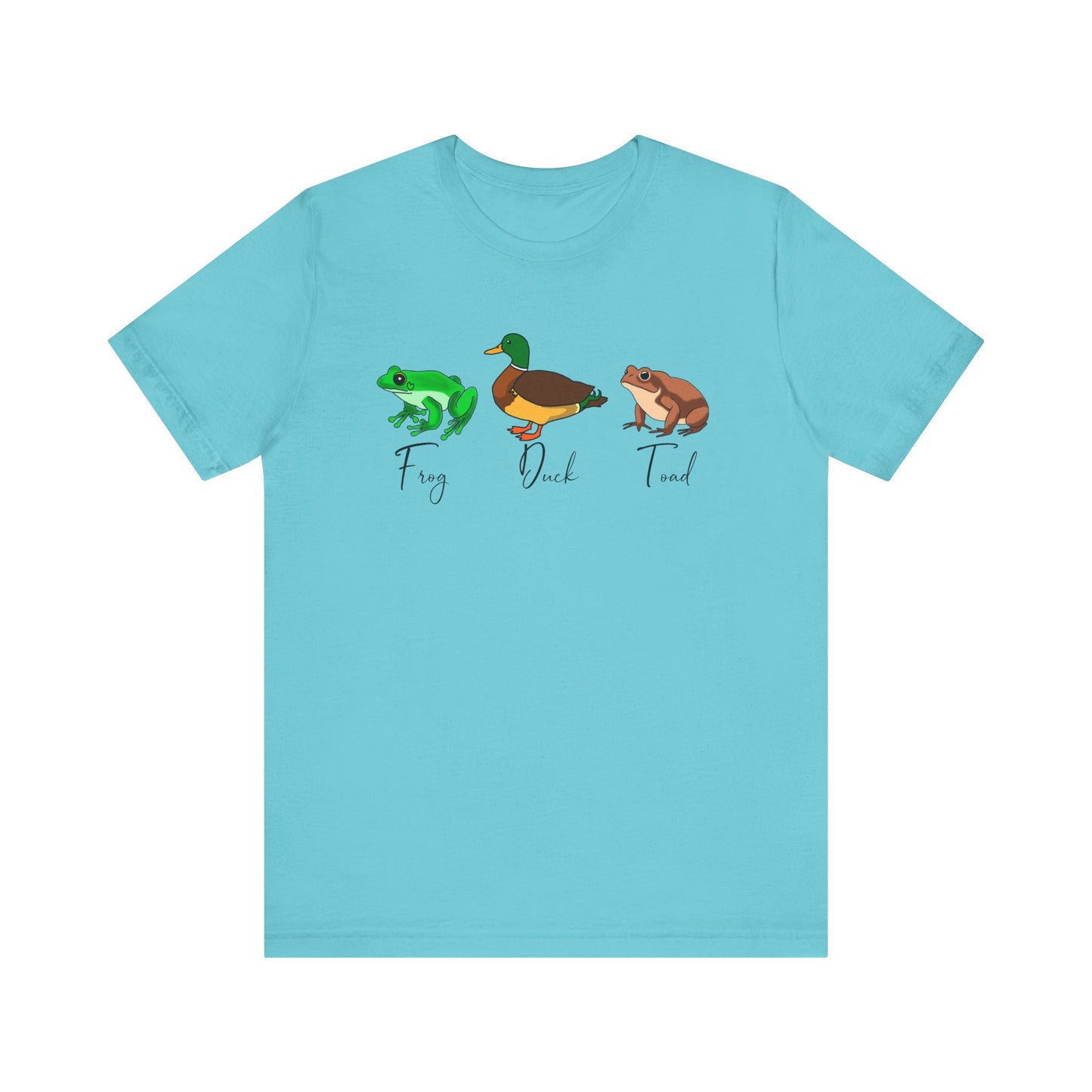 FDT- Frog Duck Toad Tee - Unisex Jersey Short Sleeve Shirt for Nature Lovers, Perfect for Gifts, Animal Lovers, Earth Day, Casual Wear