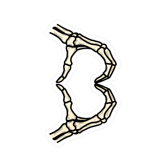 Skeleton Hand Kiss-Cut Vinyl Decals, Artistic Decor for Holidays, Halloween Decorations, Custom Stickers, Unique Gifts