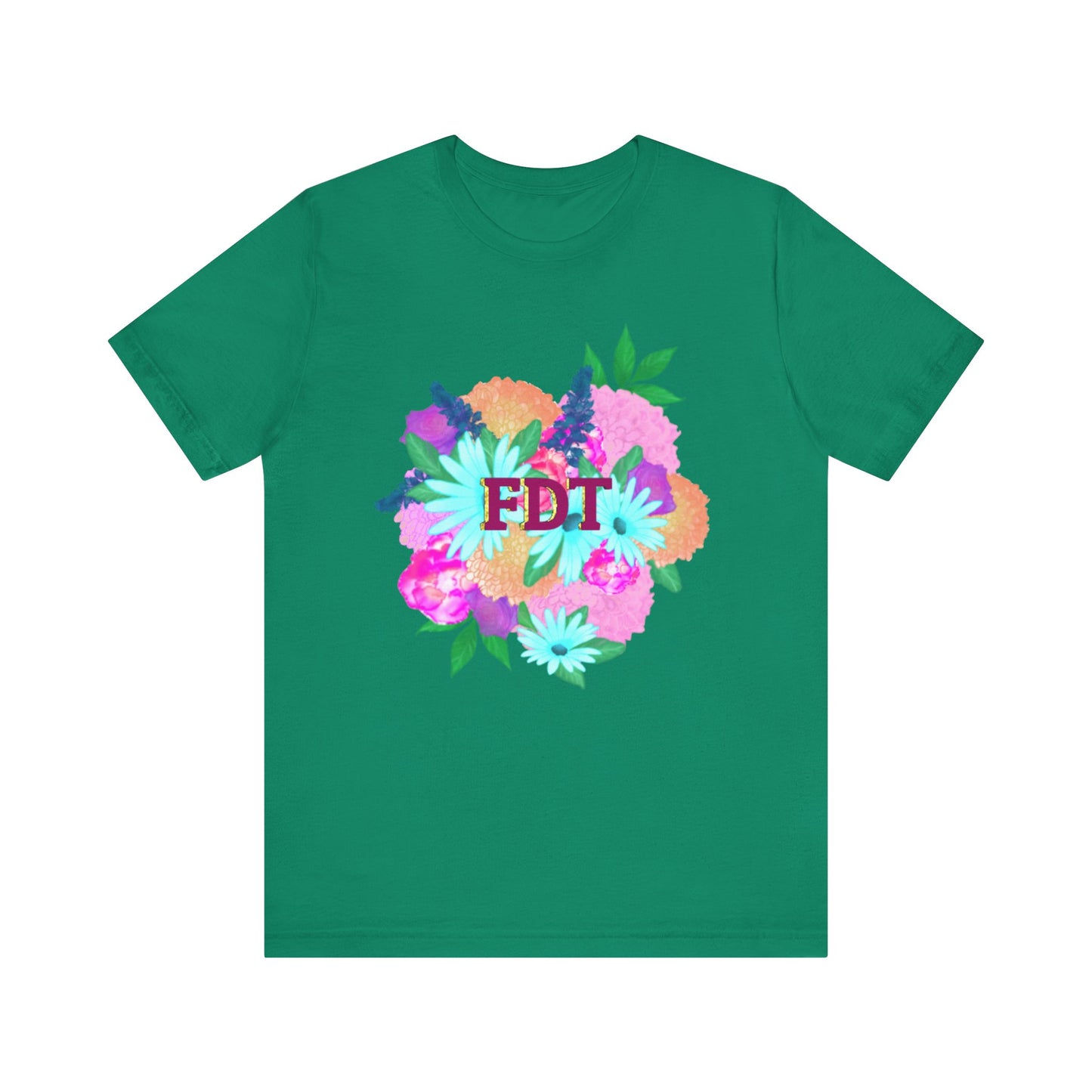 Floral FDT Unisex Tee | Vibrant Summer Shirt, Stylish Casual Wear, Gift for Her, Birthday Tee, Floral Graphic Tee